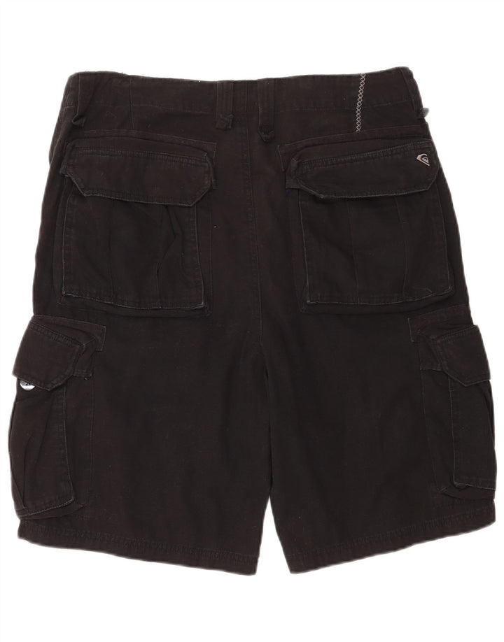Pantaloni scurți cargo Quiksilver pentru bărbați W34, bumbac negru mare