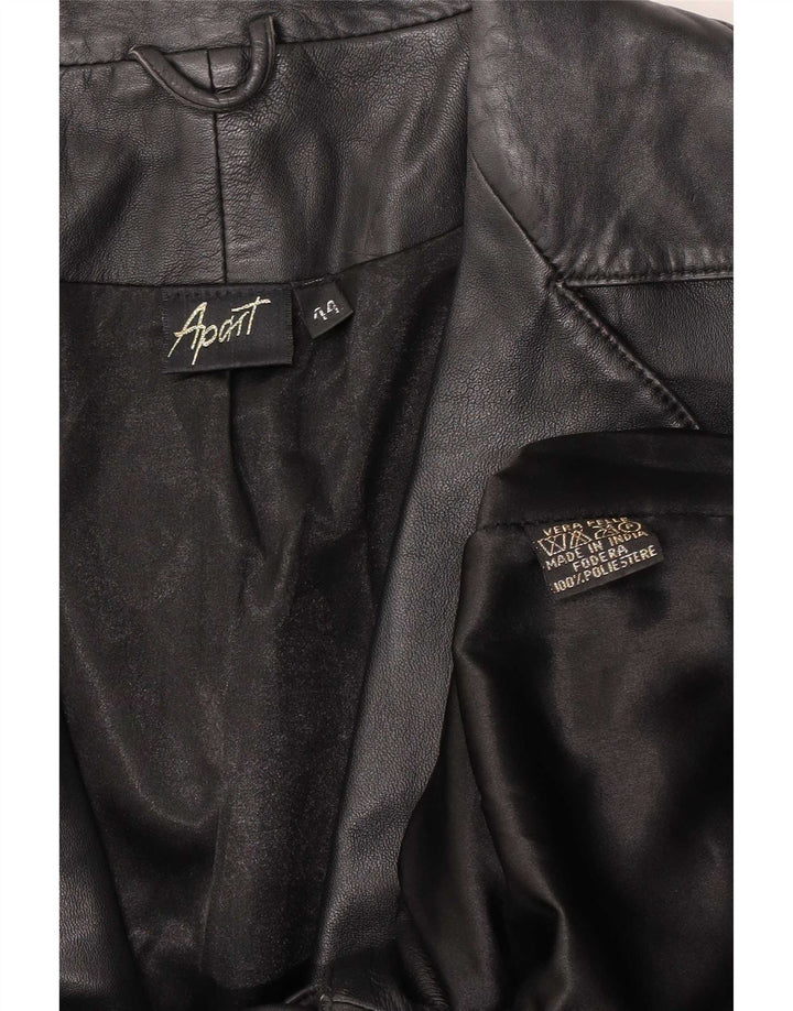Apart Jachetă din piele cu 1 nasture pentru femei IT 44 Medium Black