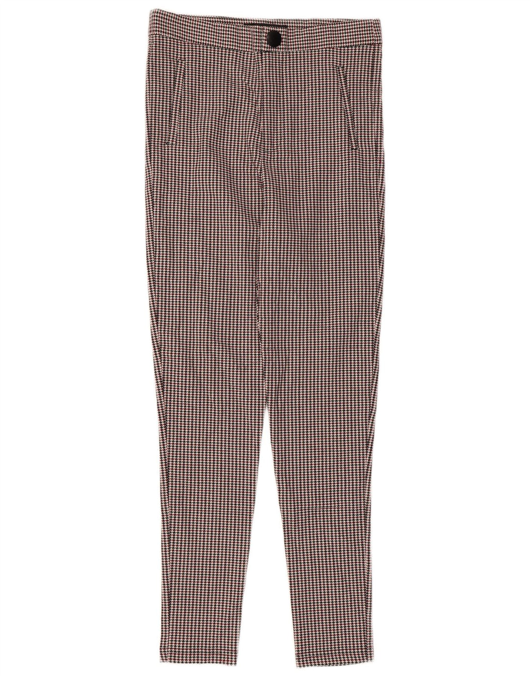 Pantaloni de costum slim pentru femei ZARA Mediu L28 L27 Multicolor Houndstooth