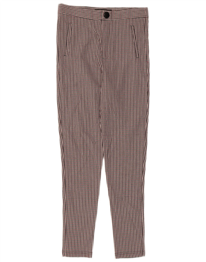 Pantaloni de costum slim pentru femei ZARA Mediu L28 L27 Multicolor Houndstooth