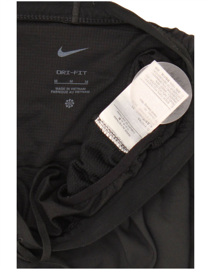 Pantaloni scurți sport Nike Dri Fit Graphic pentru femei UK 14 Poliester mediu negru