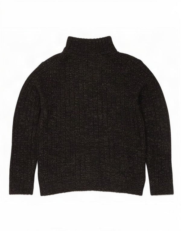 Pulover pentru bărbați Marks & Spencer, cu fermoar, cu decolteu, mic, acrilic cu pete negru