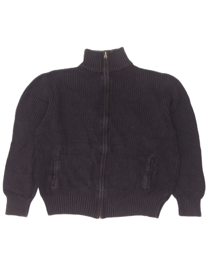 Pulover cardigan pentru bărbați Marks & Spencer, bumbac mediu albastru bleumarin