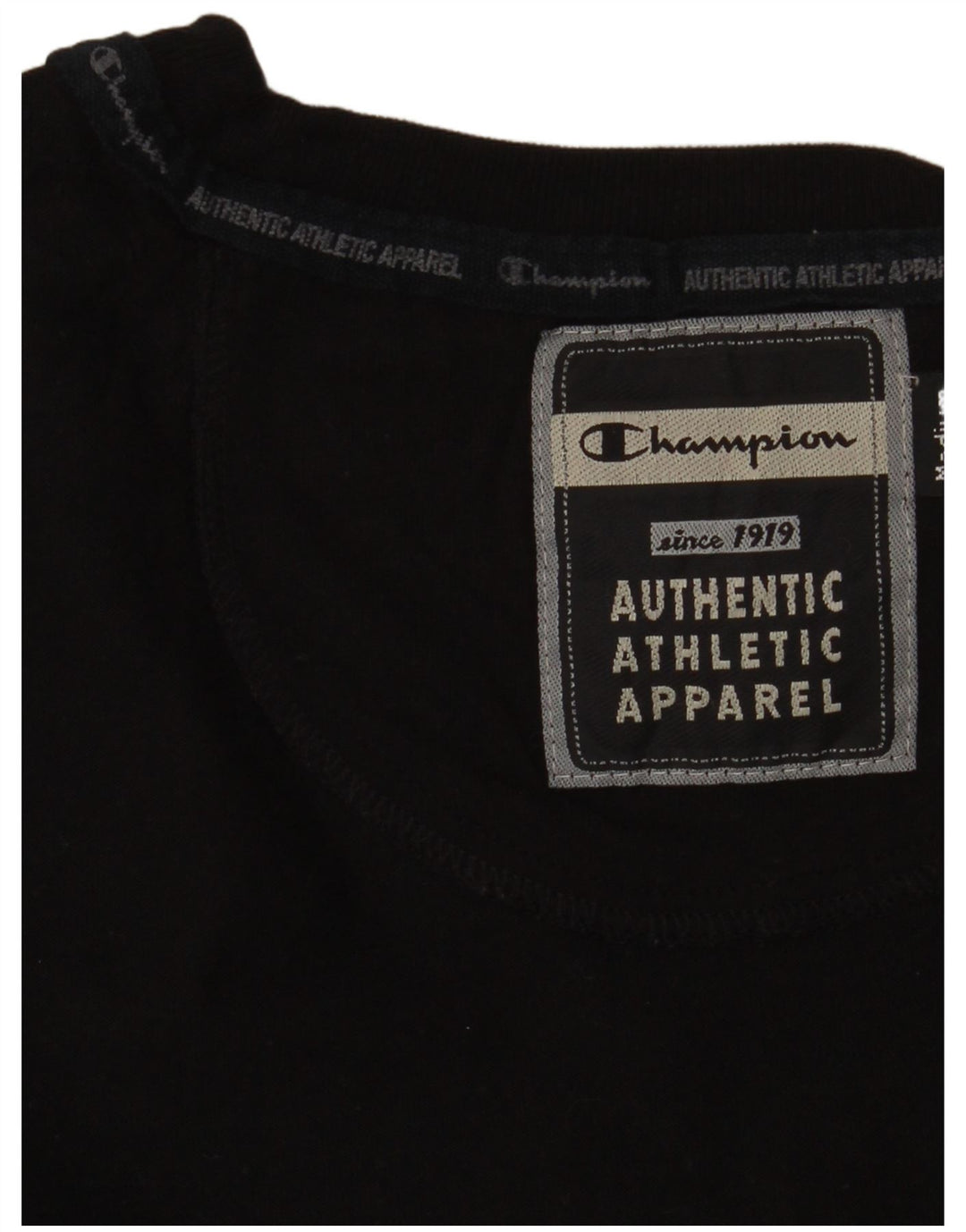 Top pentru bărbați Champion cu mânecă lungă, mediu negru