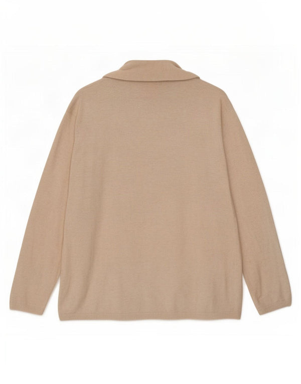 Pulover cardigan pentru fete, cu ajustare normală, 9-10 ani, bej, viscoză, clasic