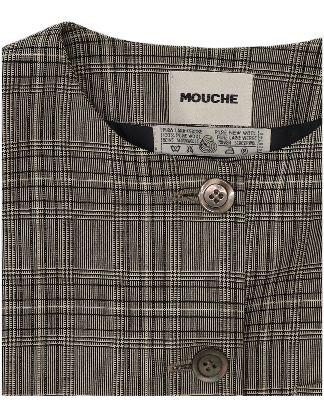 Sacou blazer pentru femei Mouche cu 5 nasturi UK 14 Medium Gri Houndstooth