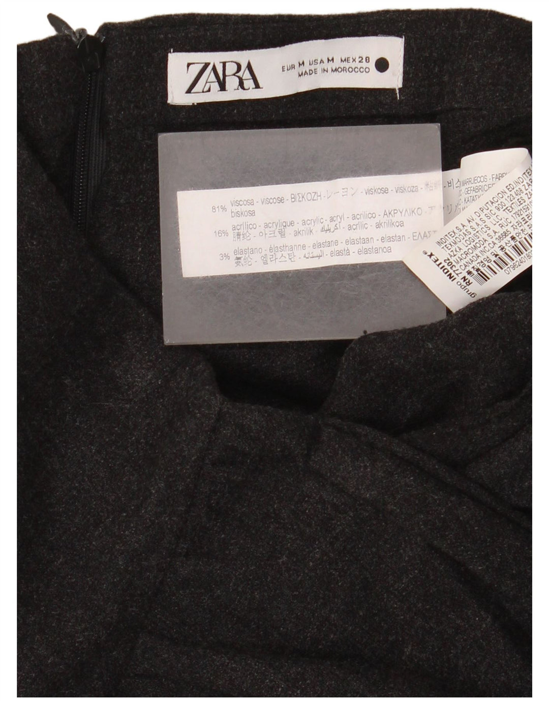 Fusta Creion Femei Zara Medium W30 Viscoza Neagra