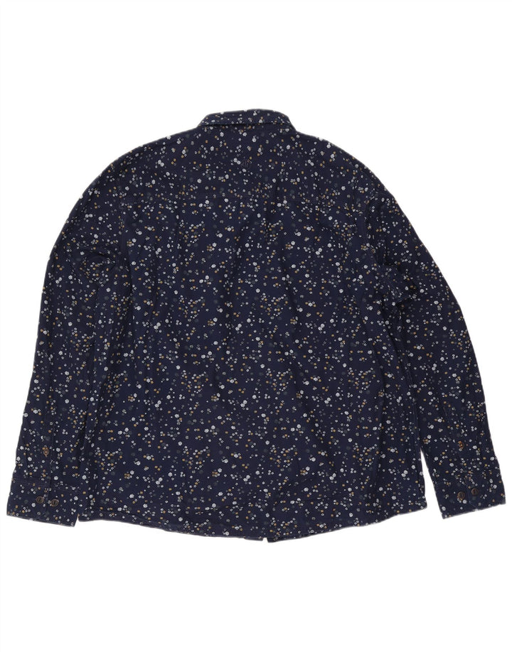 Cămașă pentru bărbați Fat Face 3XL Bumbac Floral Albastru Marin