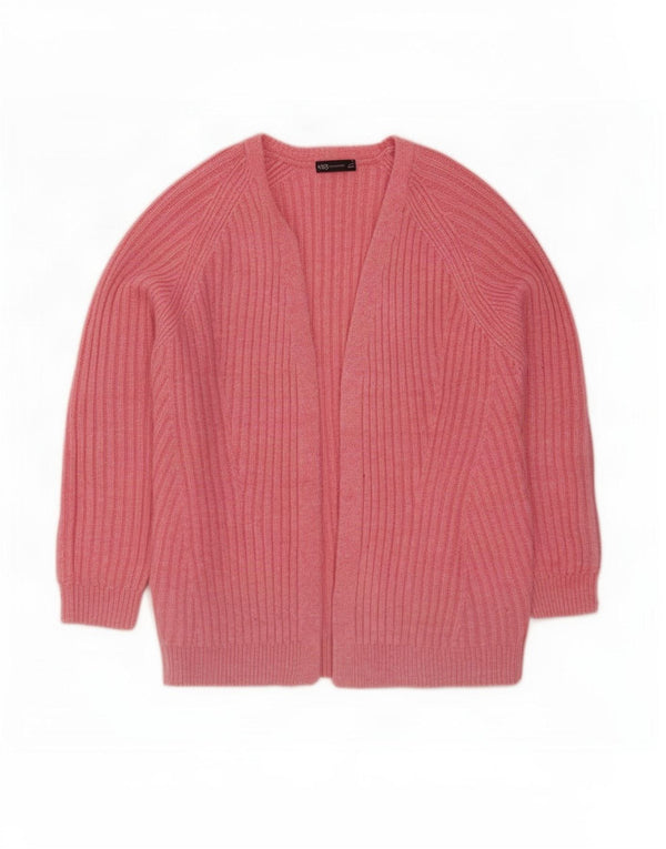 Pulover cardigan supradimensionat pentru femei Marks & Spencer UK 18 XL roz acrilic