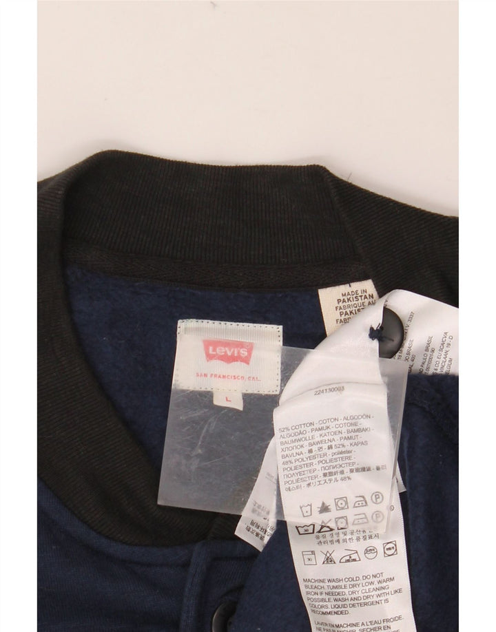 Jachetă Varsity pentru bărbați LEVI'S UK 40 mare, albastru marin, bumbac color bloc
