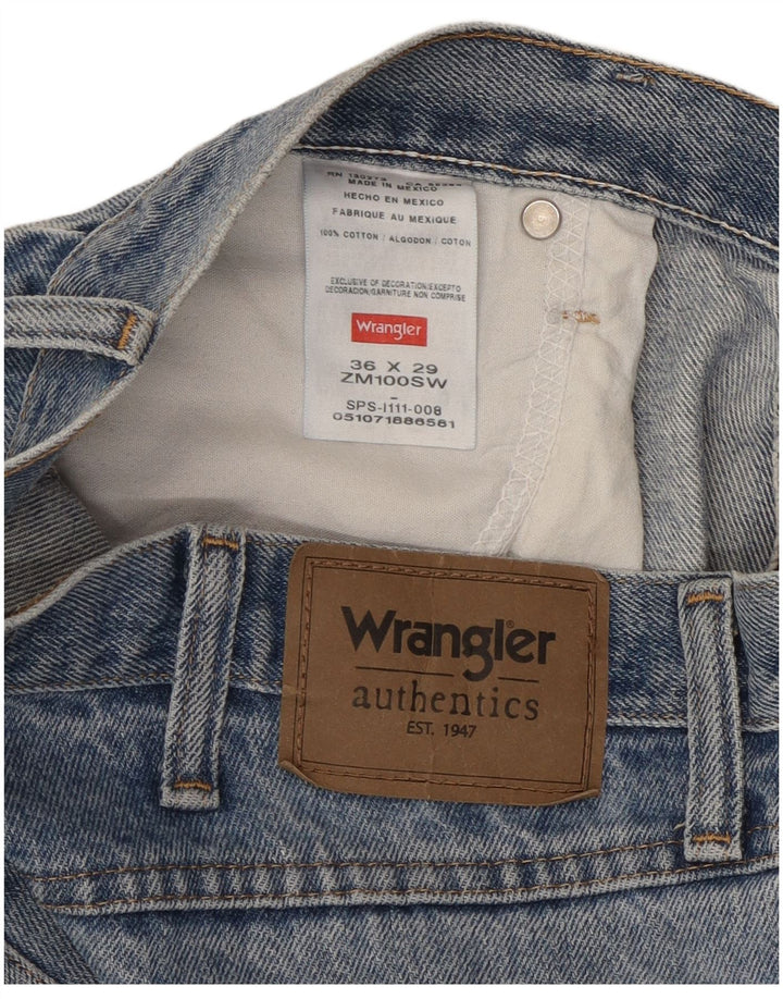 Blugi drepti pentru bărbați Wrangler W36 L29 Bumbac albastru