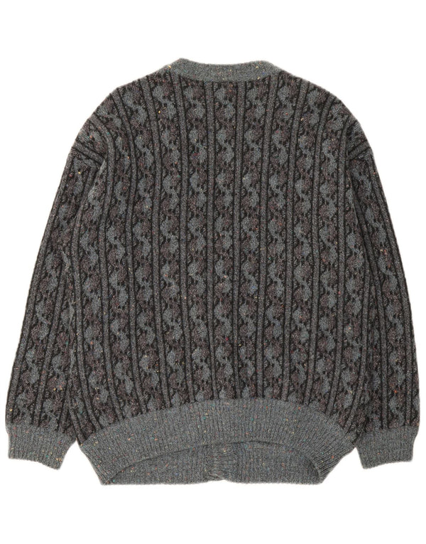 Pulover cardigan pentru bărbați Ranger IT 52 Lână geometrică, gri mare