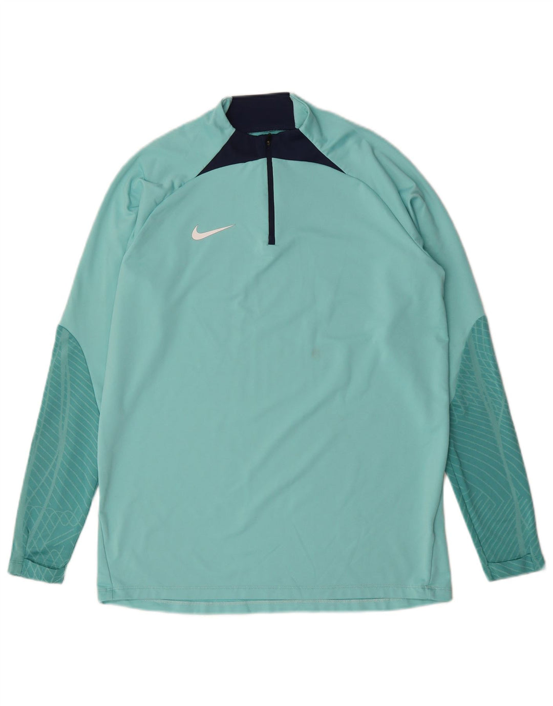 Top de trening Nike Dri Fit, cu fermoar și gât, pentru femei, Marea Britanie 16 Turcoaz