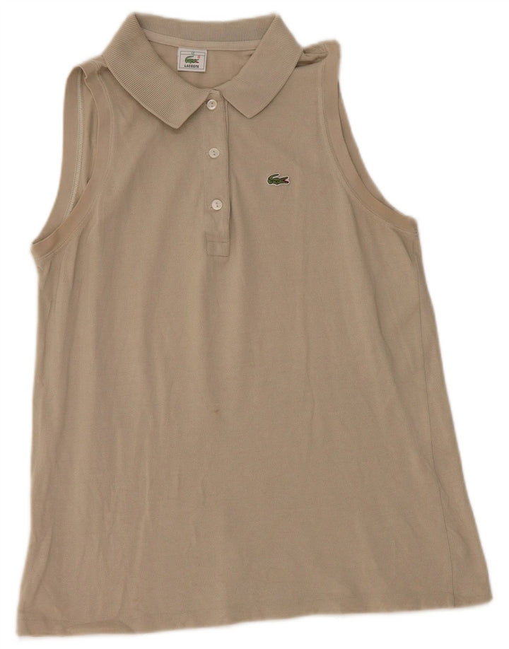 Tricou polo fără mâneci pentru femei Lacoste EU 42 mare gri