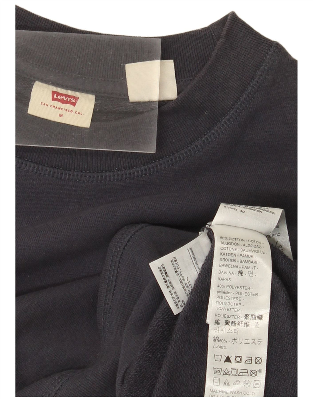 Pulover Levi's pentru damă cu grafică, UK 14, bumbac, albastru bleumarin mediu