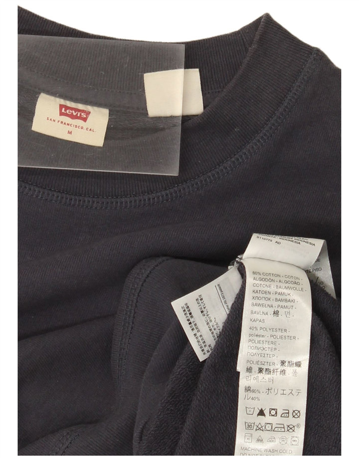Pulover Levi's pentru damă cu grafică, UK 14, bumbac, albastru bleumarin mediu