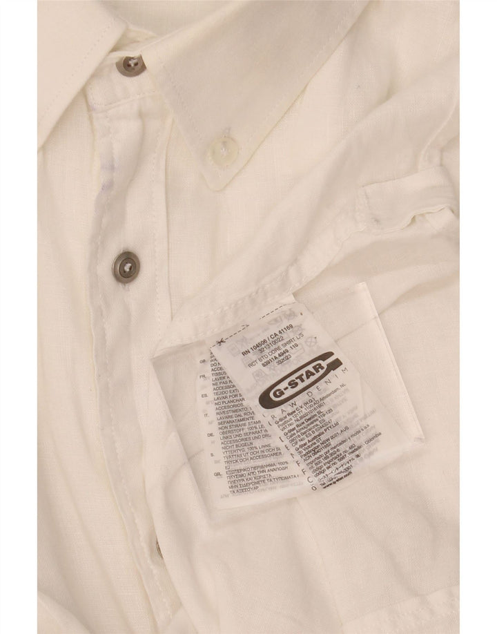 G-STAR Mens Shirt XL White Linen