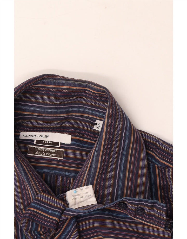 Cămașă subțire pentru bărbați Alexander Mcqueen Mărimea 41 16 Mare, cu dungi multicolore