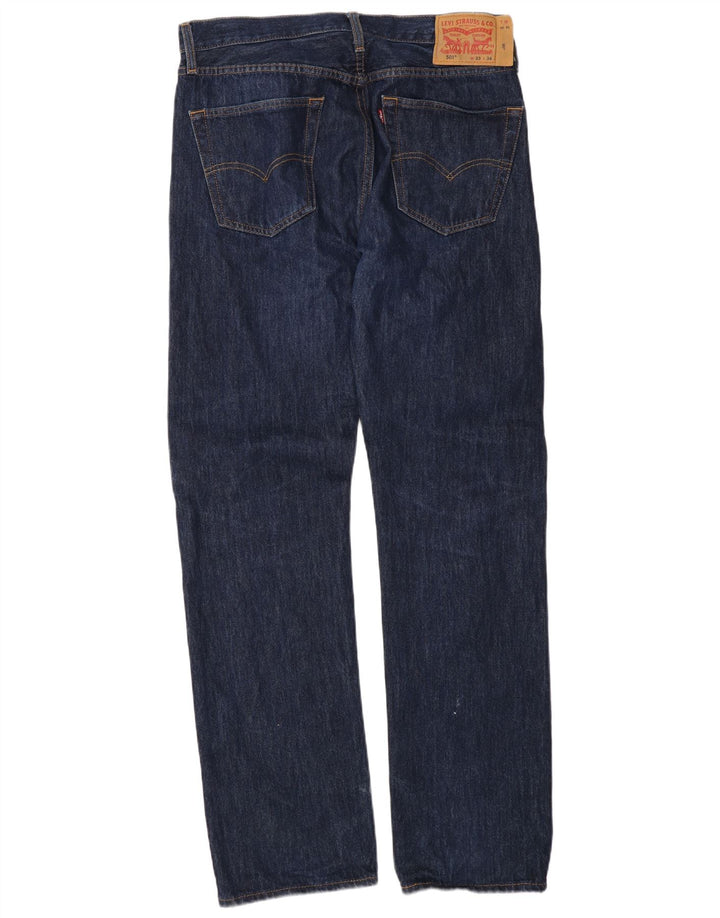 Blugi drepti pentru bărbați Levi's 501 W33 L34 Bumbac albastru
