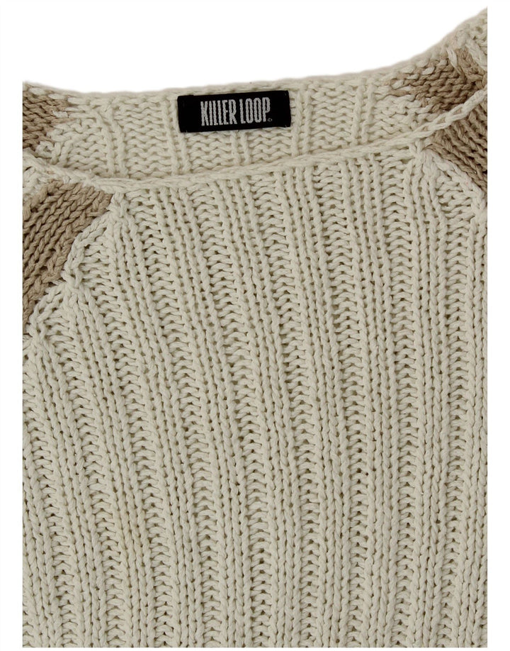 Pulover pentru femei Killer Loop cu decolteu cu barca UK 10, cu dungi albe mici