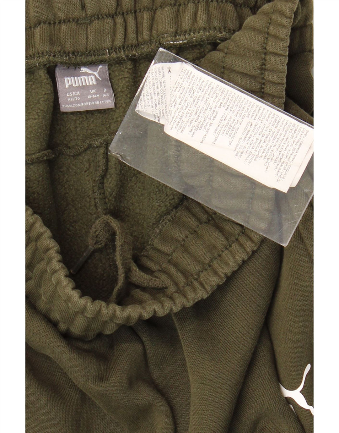 PUMA Băieți Pantaloni Trening Pantaloni Joggeri 13-14 Ani Kaki Bumbac