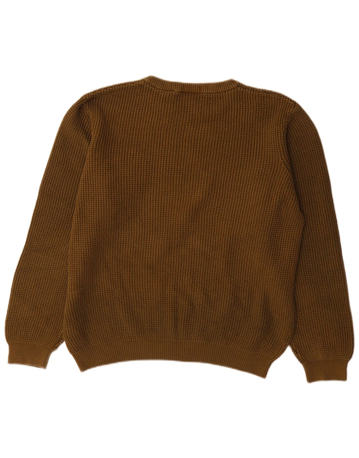 Pulover Timberland pentru bărbați, cu gât crew, bumbac mare kaki
