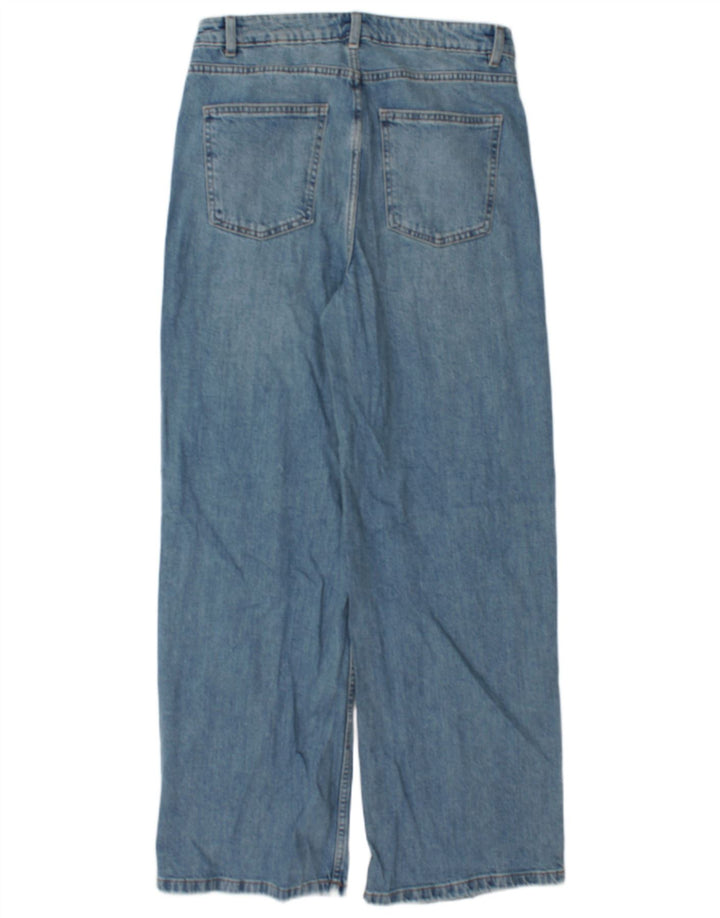 Blugi pentru femei Marks & Spencer cu picioare largi UK 12 Medium W30 L30 Albastru