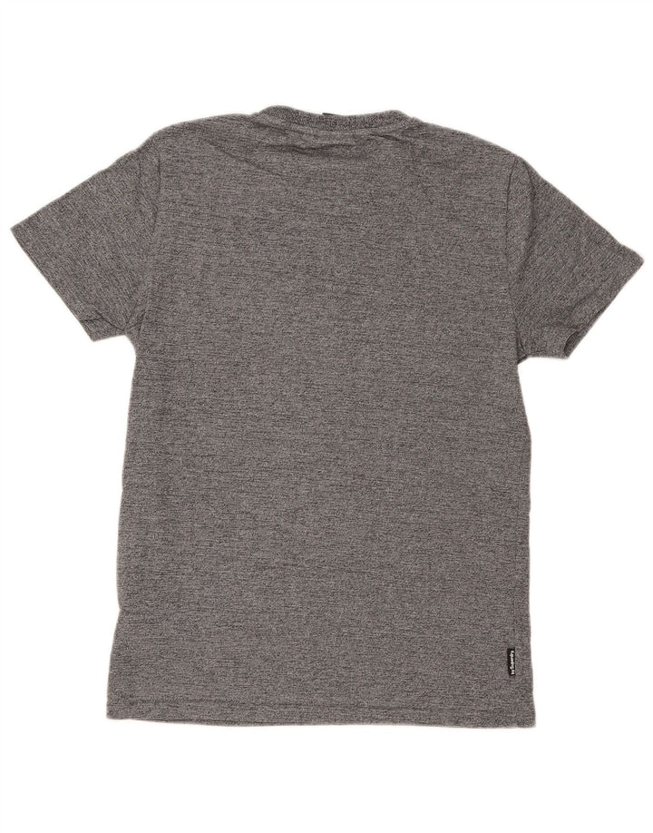 Tricou cu grafică obișnuită Superdry pentru bărbați Top din bumbac cu pete gri mediu