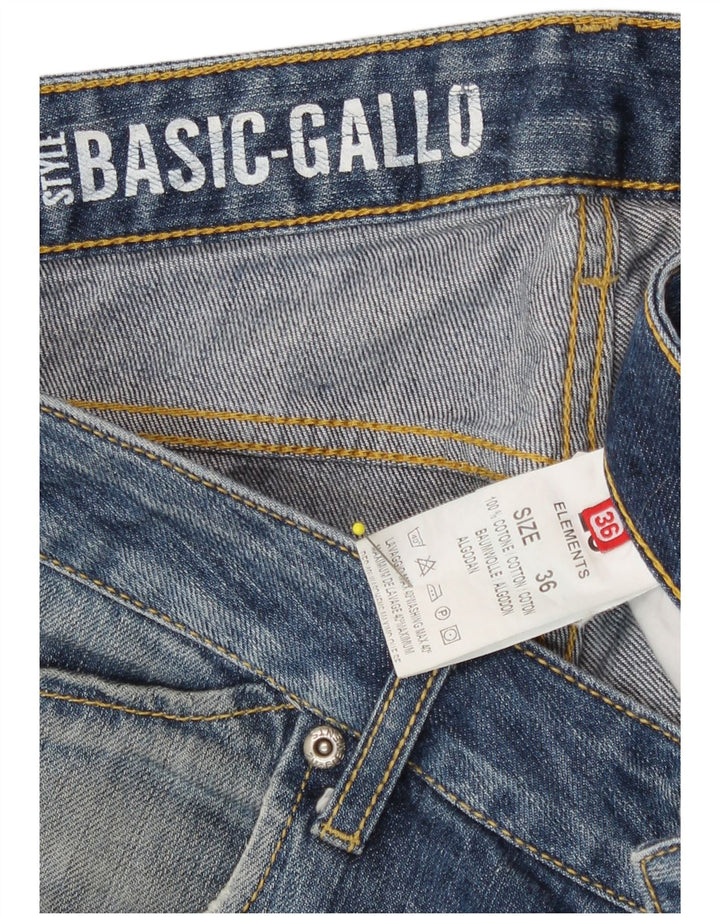 Zu Elements Blugi Distressed drepte pentru bărbați W36 L35 Bumbac albastru