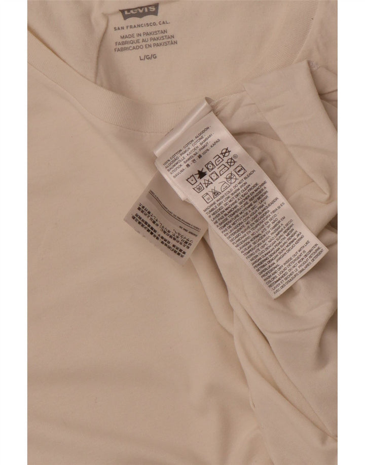 Tricou pentru bărbați Levi's Top mare din bumbac alb