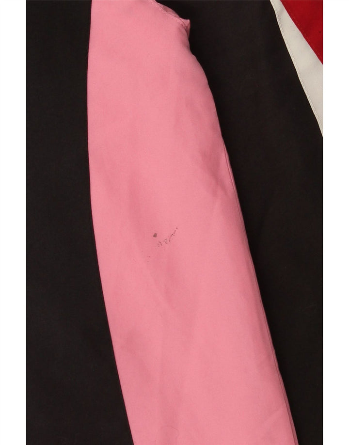 Trening pentru bărbați vintage, jachetă de top, mică, neagră, din poliester