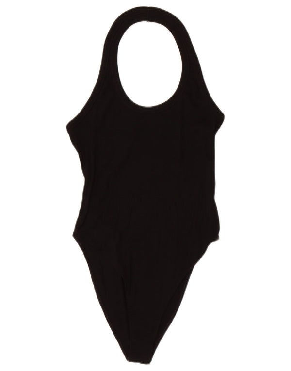 ZARA Womens Bodysuit UK 12 Medium Black