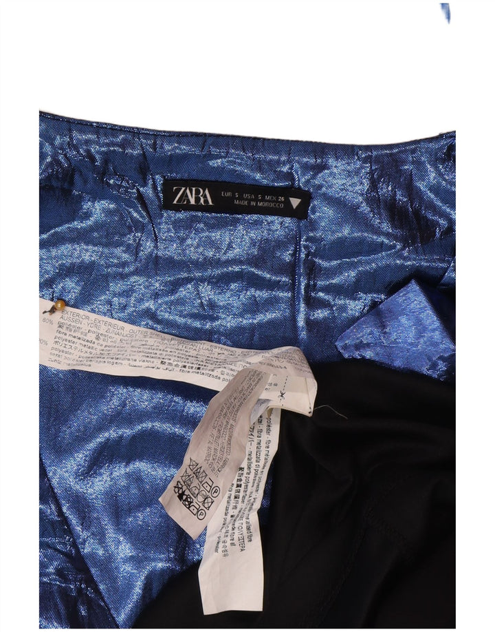 Rochie Zara femeie A-Line UK 8 Small Blue Poliester