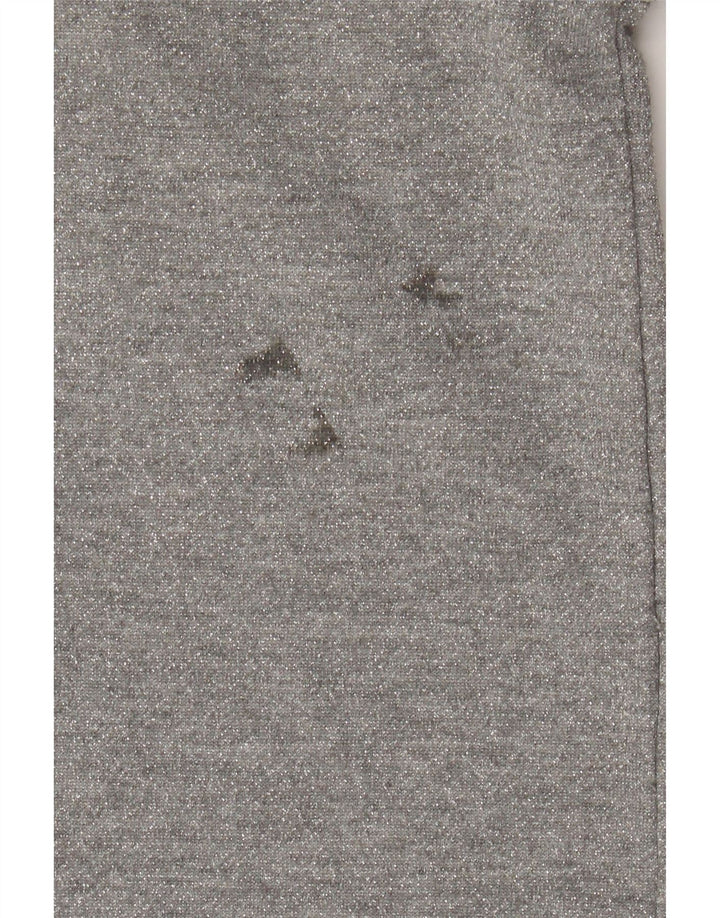 DKNY Pulover supradimensionat cu glugă cu grafic pentru femei UK 14 Poliester mediu gri