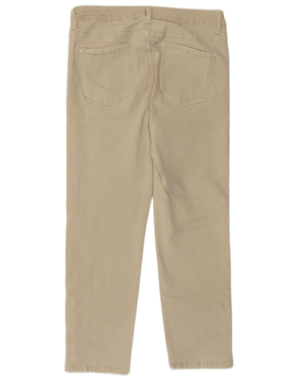 Pantaloni tăiați pentru femei Marks & Spencer UK 14 Large W30 L24 Bej