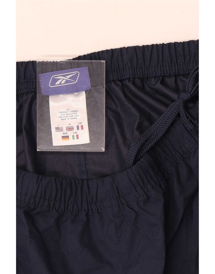 Pantaloni de trening Reebok pentru femei UK 14, mari, albastru, poliester