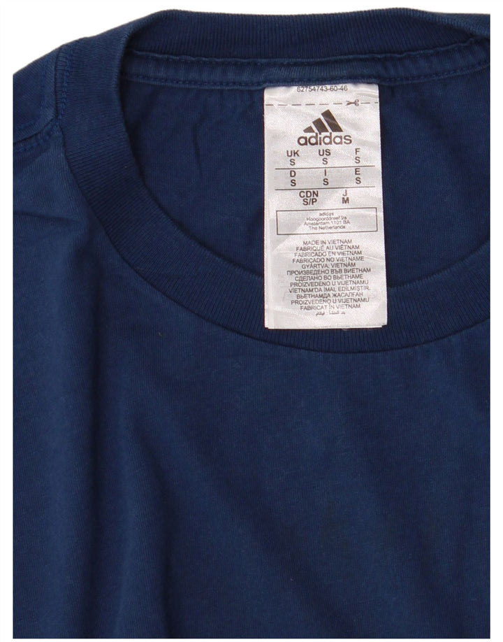 Tricou pentru bărbați Adidas Top mic din bumbac bleumarin