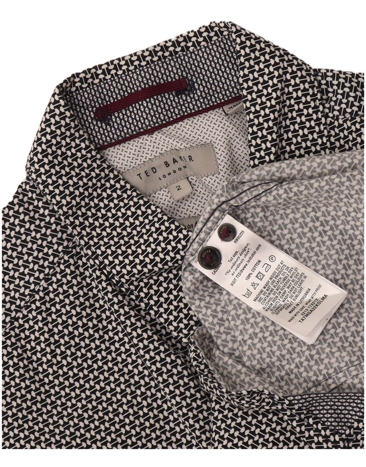 Cămașă Bărbați Ted Baker Mărimea 2 Bumbac Geometric Negru Mic