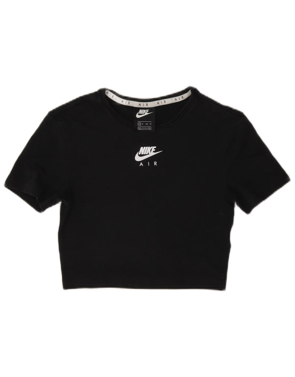 Tricou crop grafic Nike pentru femei Top UK 6 XS Negru