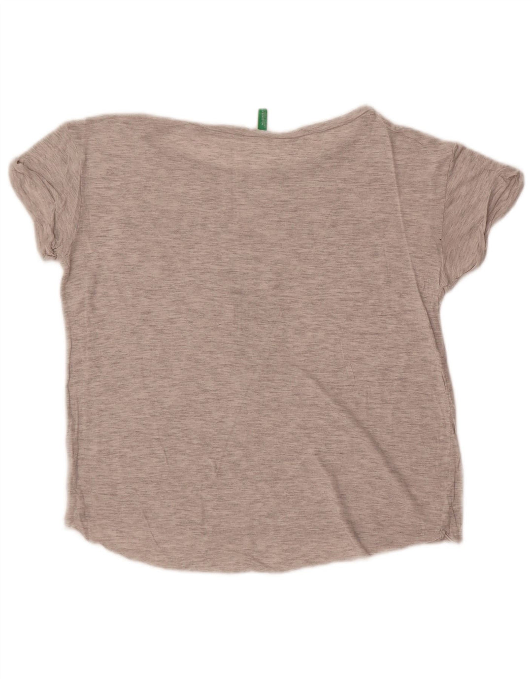 Tricou grafic Benetton pentru femei Top UK 14 Medium Grey Flecked
