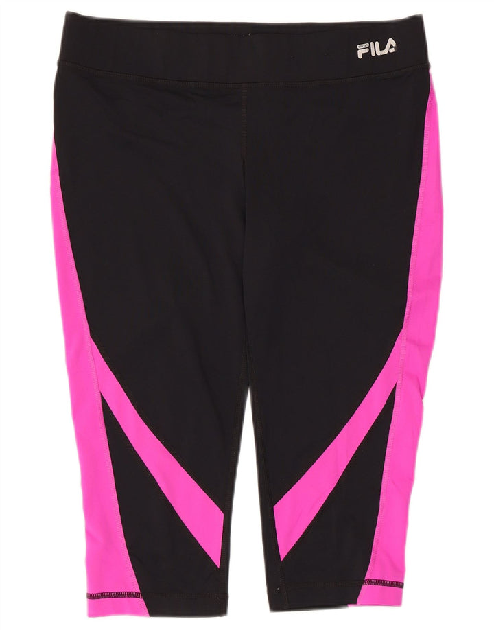 Leggings Capri Fila pentru femei UK 14 Medium Black Colorblock Poliester