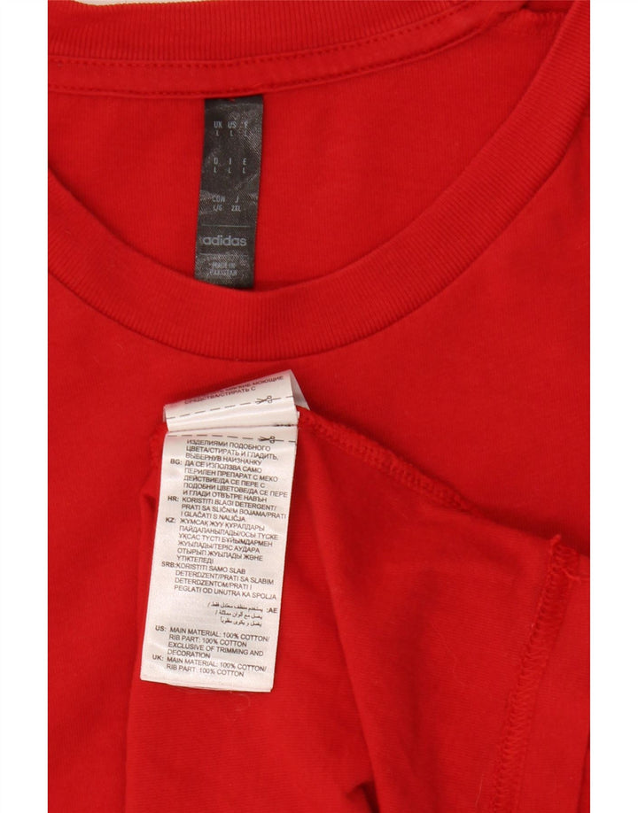 Tricou bărbați ADIDAS Top mare bumbac roșu