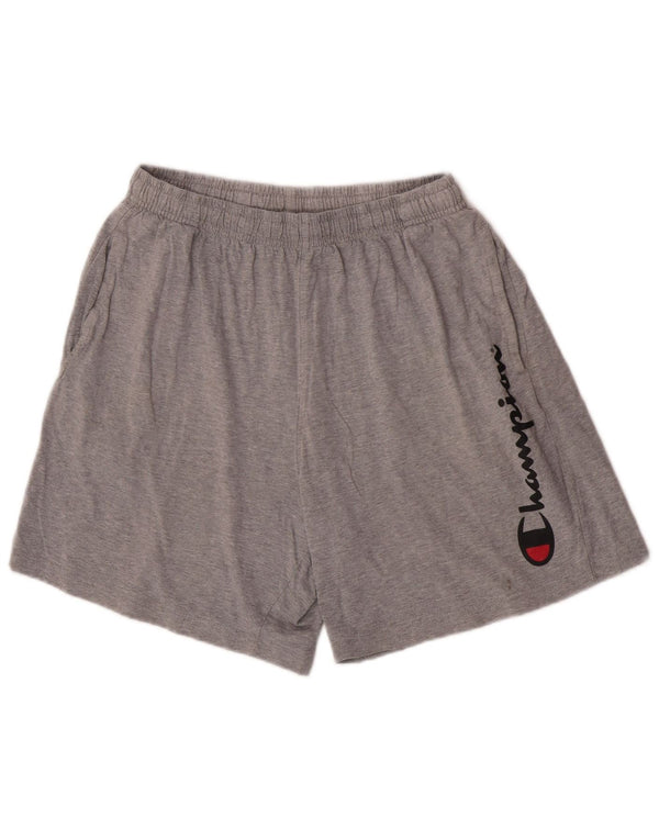 Pantaloni scurți sport pentru bărbați Champion Graphic Regular, bumbac gri mic