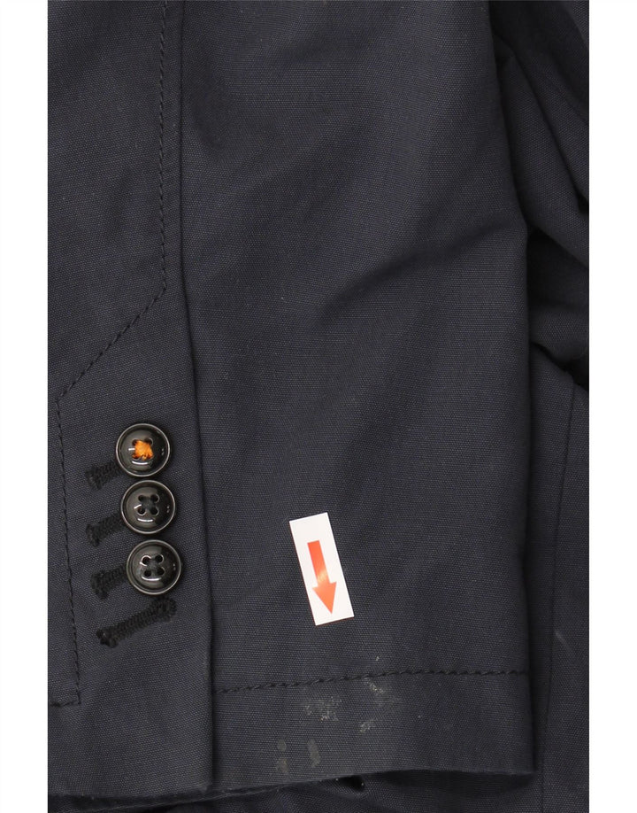 Blazer pentru bărbați Hugo Boss cu 2 nasturi EU 54 2XL Bumbac bleumarin