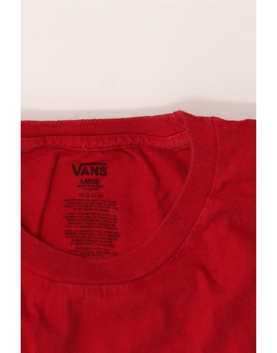VANS Mens Graphic T-Shirt Top Large Red Cotton Vintage Vans and Second-Hand Vans from Messina Hembry 