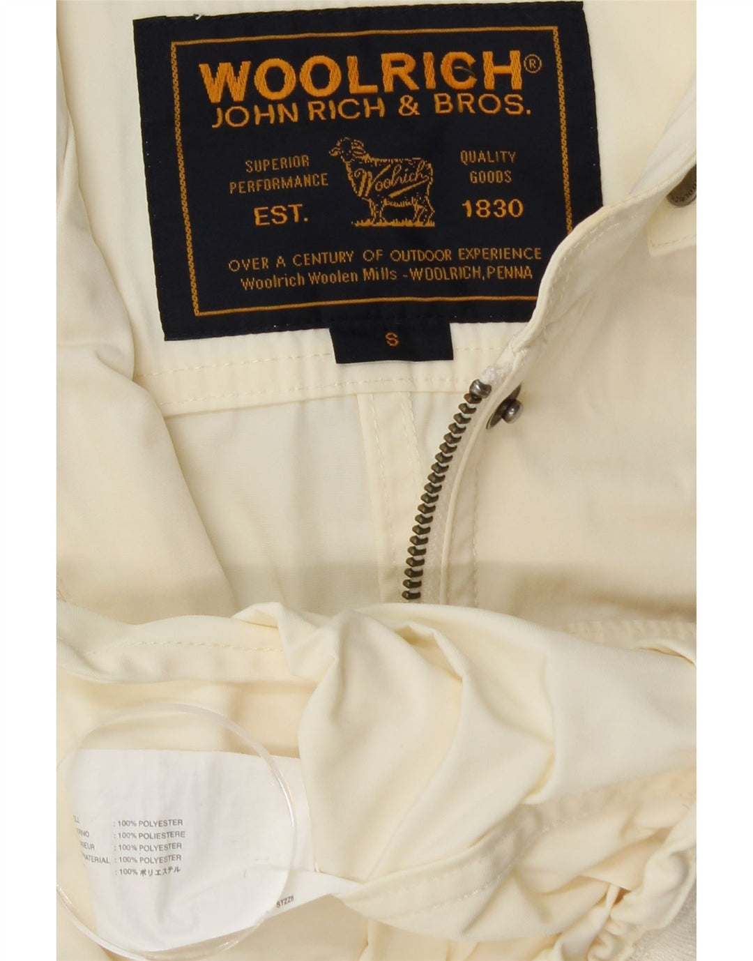 WOOLRICH Jachetă utilitare pentru femei UK 10 Mic din poliester alb