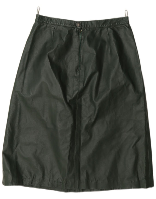 Fusta de piele Vintage pentru femei Medium W28 Verde