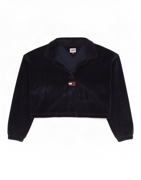 Pulover crop Tommy Hilfiger pentru femei UK 14 Medium Bleumarin