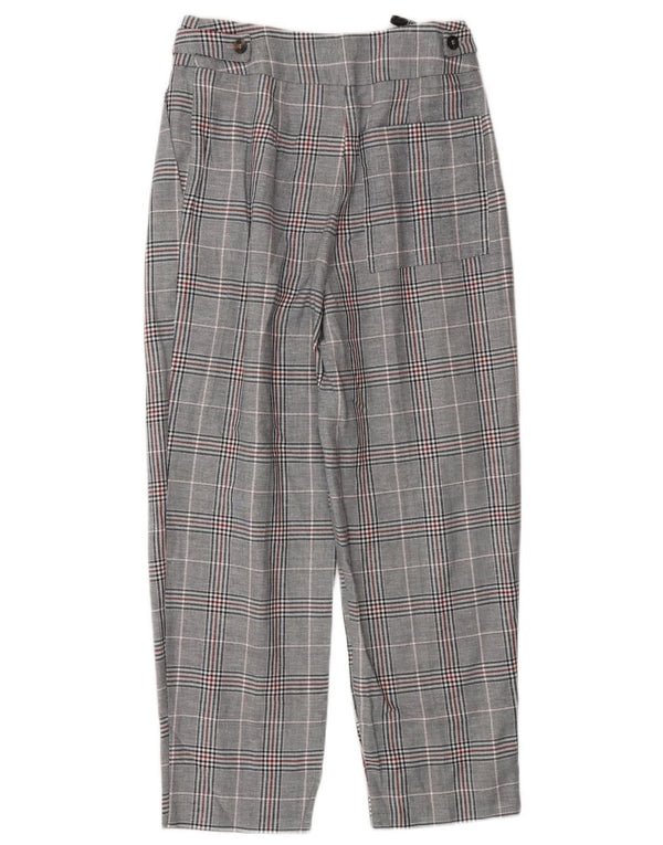Pantaloni chino conici pentru femei Topshop UK 8 Small W26 L25 Gri Houndstooth