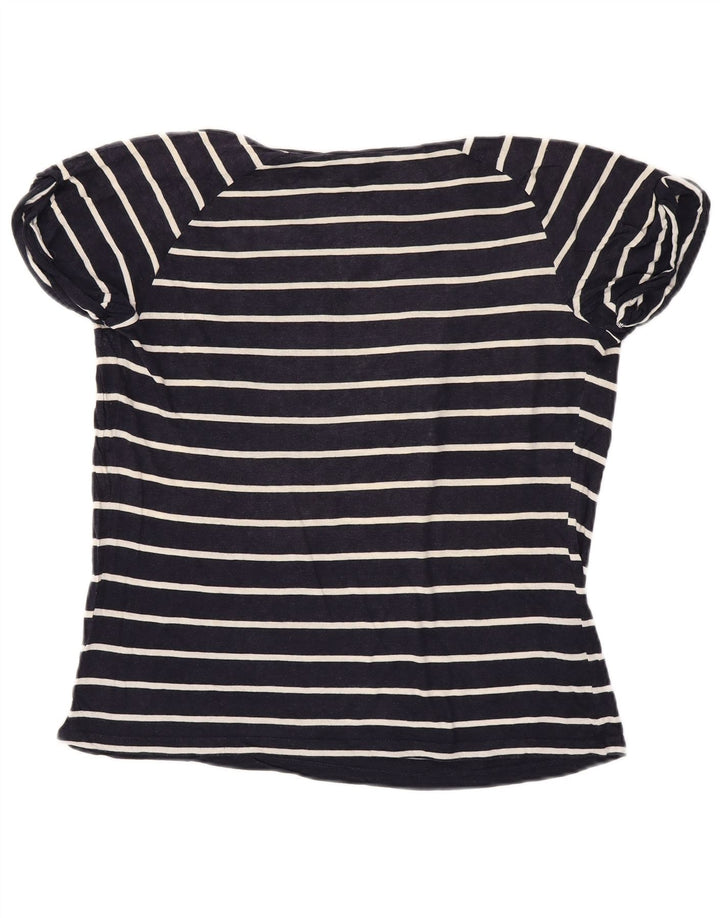 TOMMY HILFIGER Tricou pentru femei Top UK 14 Medium Bleumarin cu dungi